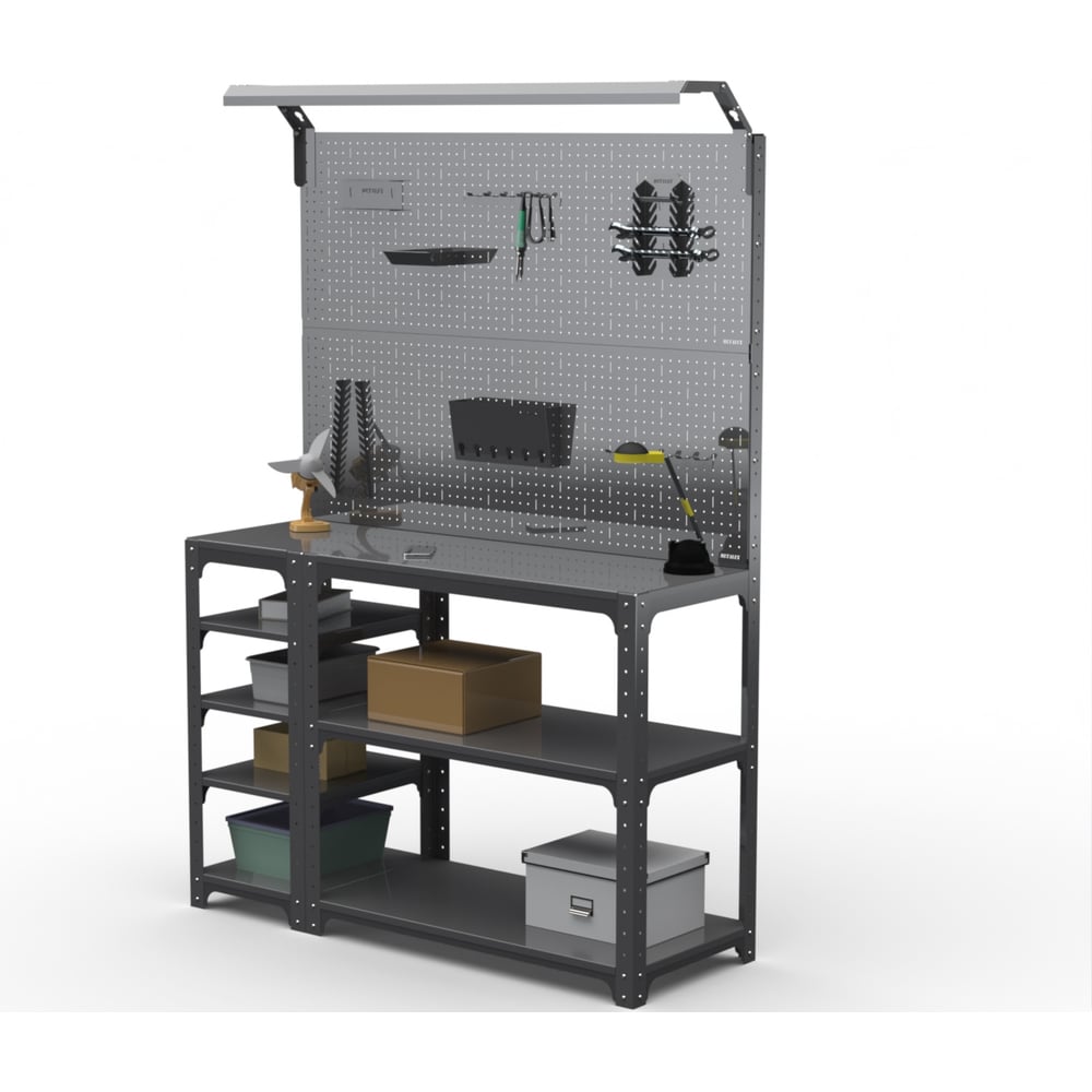 Изображение товара Стол-верстак ООО Металекс KIT 950х1200х400 с боковыми полками