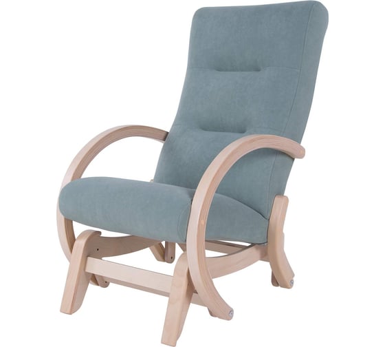 Изображение товара Кресло-качалка маятник Мебелик Мэтисон ткань минт, каркас береза белая П0004569 6470