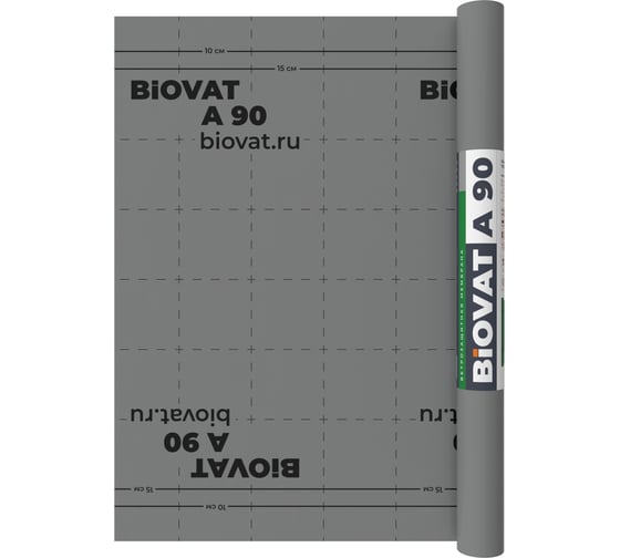 Изображение товара Ветрозащитная мембрана BIOVAT® A 90 90 г/м2 1.5х50 м 75 м2 BV020