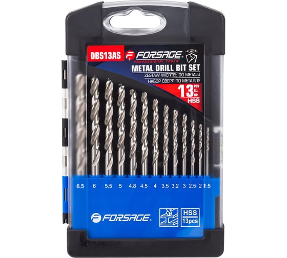 Изображение товара Сверла по металлу набор 13 предметов Forsage F-DBS13AS(60906)