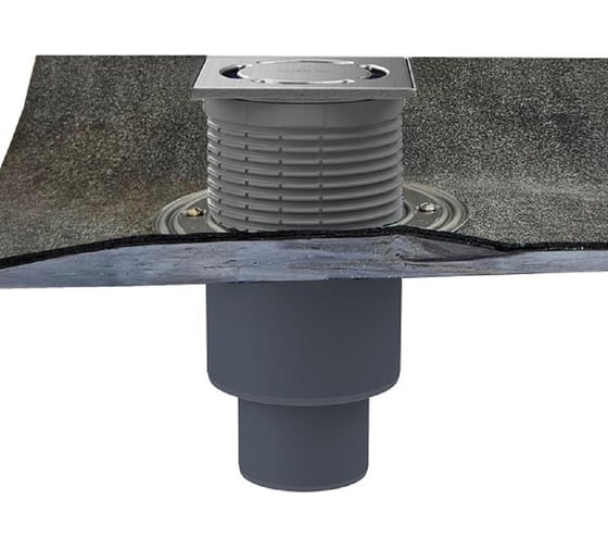 Изображение товара Трап с сухим сифоном HL "Primus blue" с решеткой клик-клак, с полимербитумным полотном, DN50/75/110 HL 310HPrblue-3000