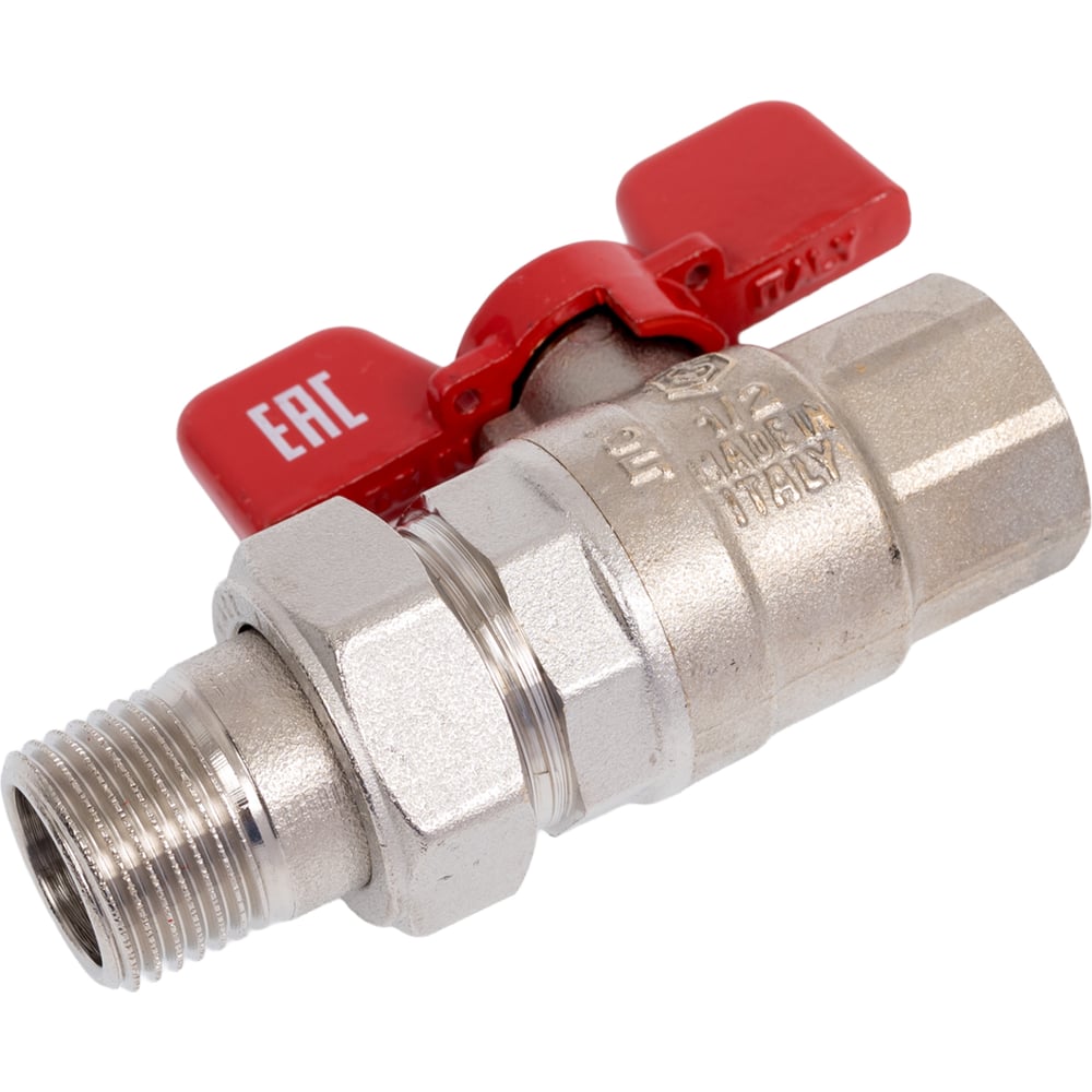 Изображение товара Кран шаровой полнопроходной с американкой 1/2 дюйма латунь