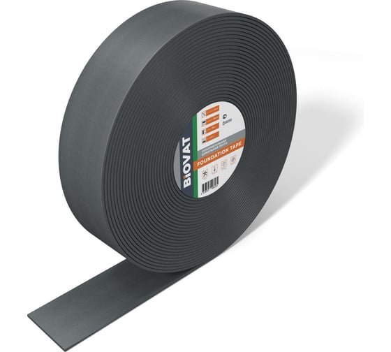 Изображение товара Уплотнительная цокольная лента BIOVAT ® FOUNDATION TAPE 200*8мм, длина 60м BV051