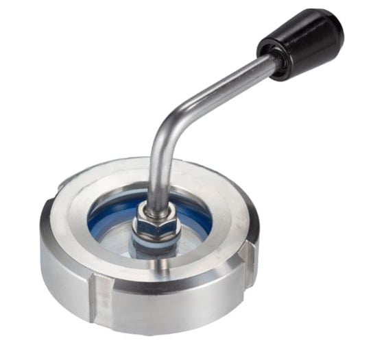 Изображение товара Диоптр гаечный нержавеющий под сварку TITAN LOCK со скребком, DN65, TL065DWWDS