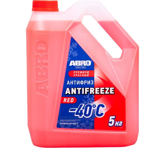 Изображение товара Антифриз ABRO Long Life -40 красный 5 кг AF-655-L