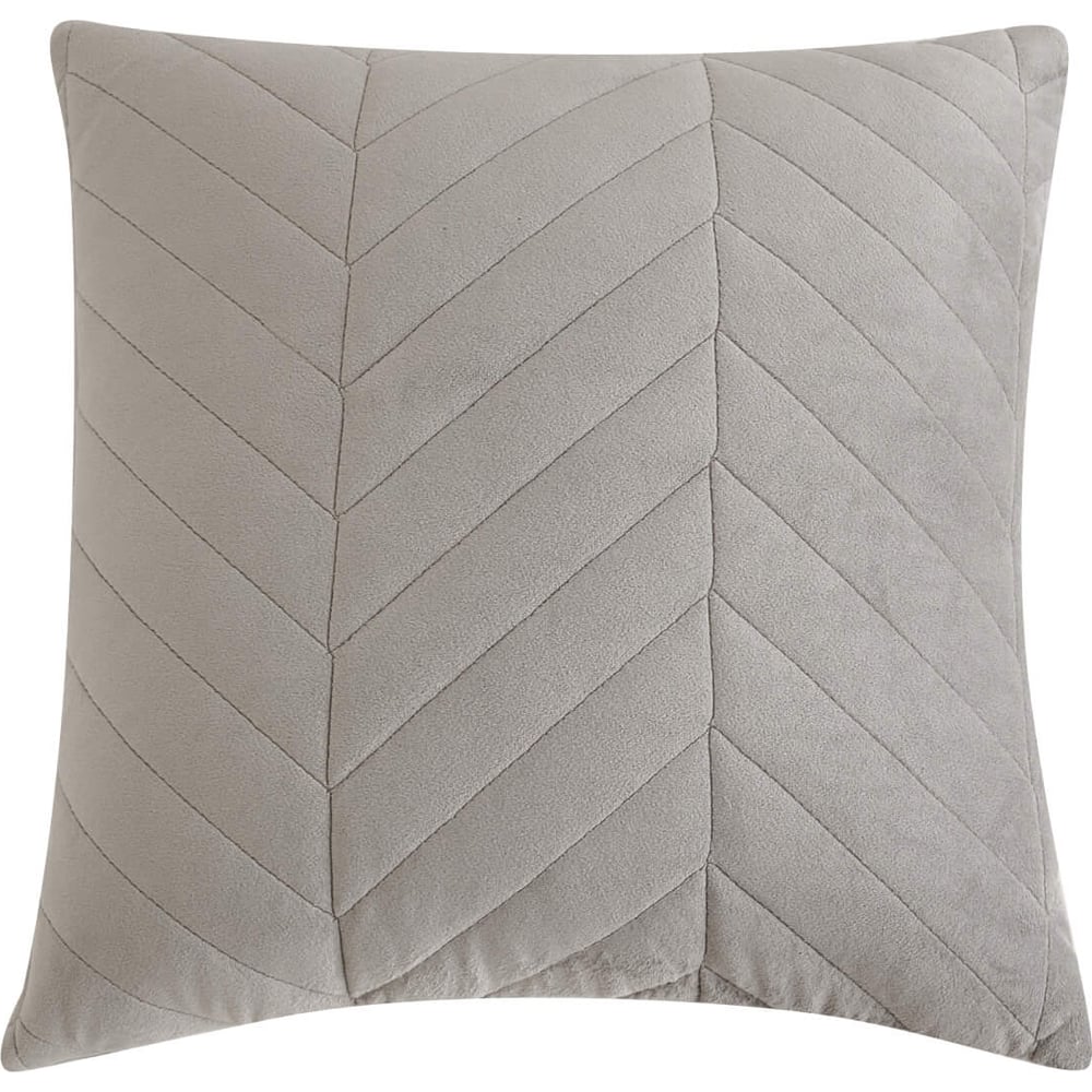 Изображение товара Декоративная наволочка THE ELEVENTH KINGDOM 45x45 серого цвета из велюра