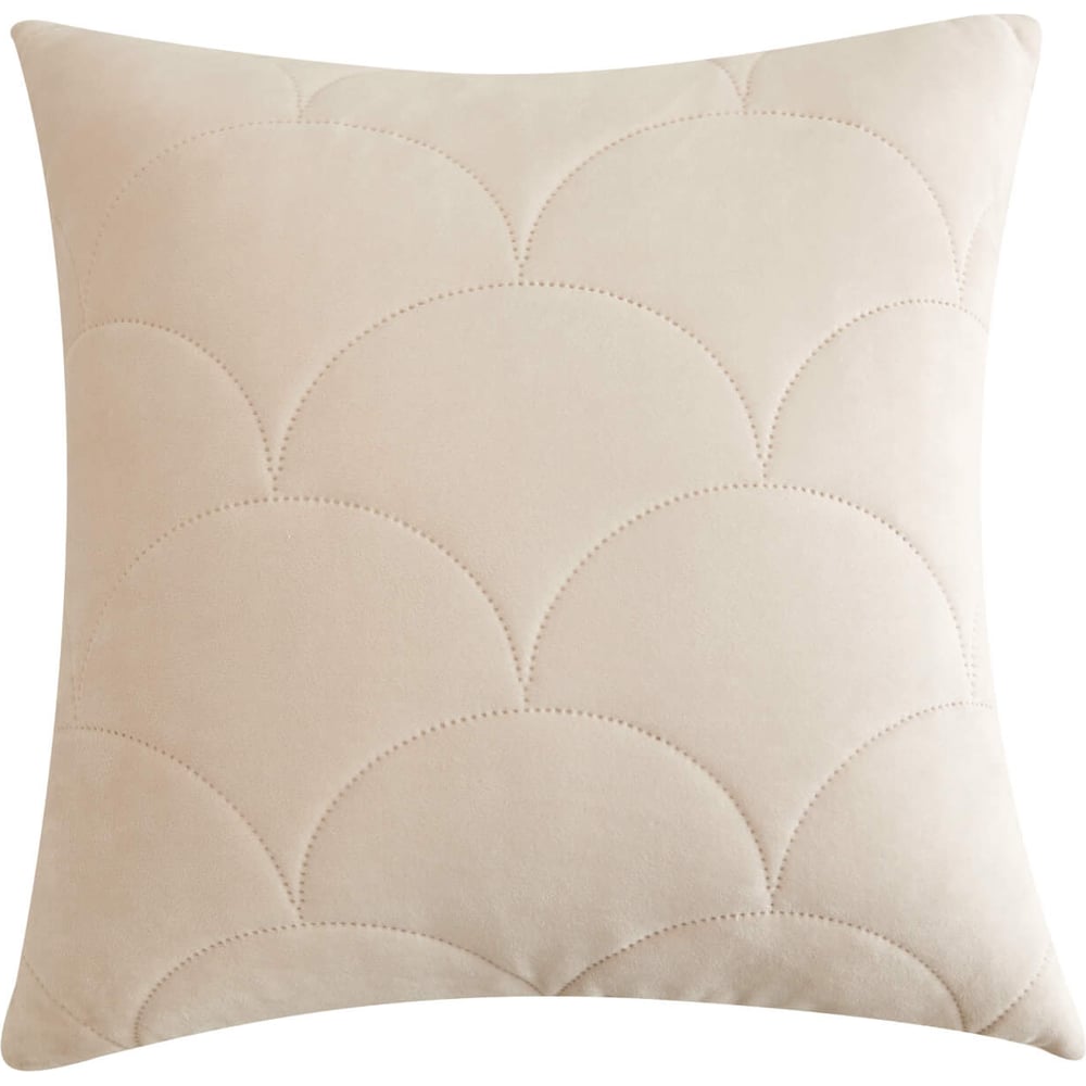 Изображение товара Декоративная наволочка THE ELEVENTH KINGDOM 45х45 велюровая беж Стильная