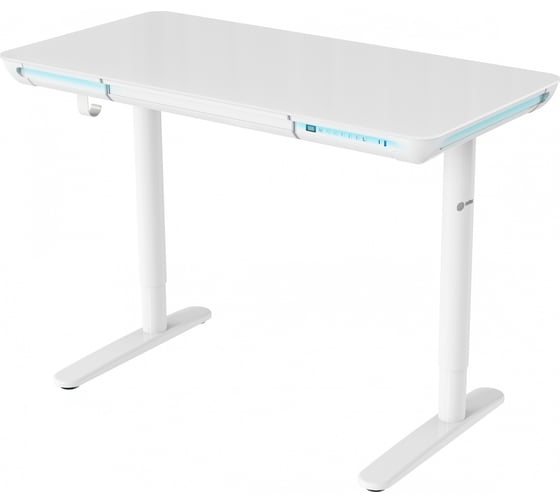 Изображение товара Стол для компьютера CACTUS CS-EGD-WT-LED столешница закаленное стекло белый каркас белый 1994083