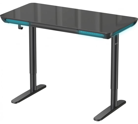 Изображение товара Стол для компьютера CACTUS CS-EGD-BK-LED столешница закаленное стекло черный каркас черный 1994082