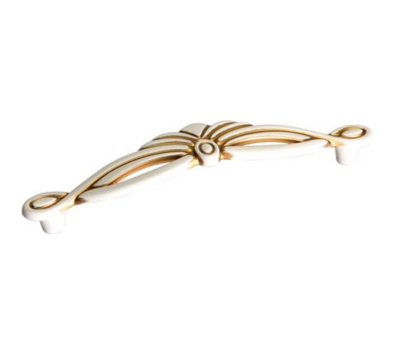 Изображение товара Ручка-скоба Giusti 128мм, отделка молочная с золотой патиной WMN.748X.128.M00V7