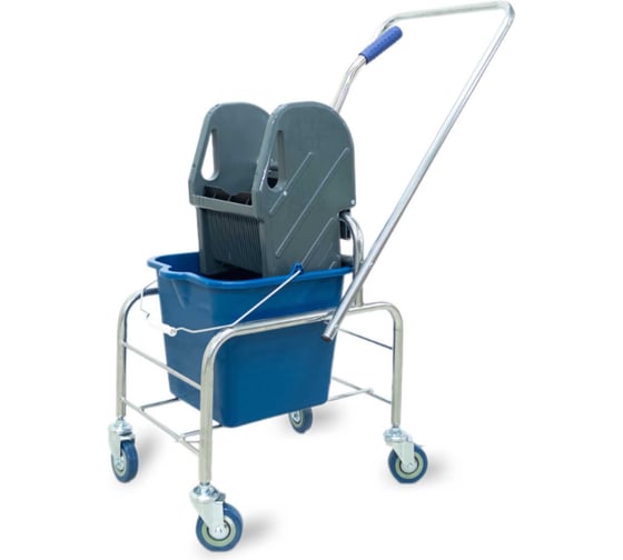 Изображение товара Тележка уборочная ACG БЕЗ ЛОГО 1 х 16л с отжимом, база хром 1028480