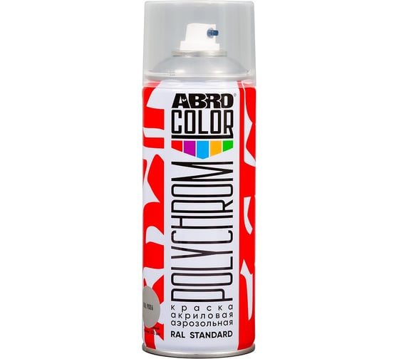 Изображение товара Краска акриловая аэрозольная ABRO POLYCHROM RAL 9006 бело-алюминиевый COLOR SP-RAL-9006
