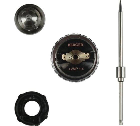 Изображение товара Комплект сменный сопло+игла+дюза 1.4 мм для краскопульта ГОЛЬД LVMP Berger BG BG1395