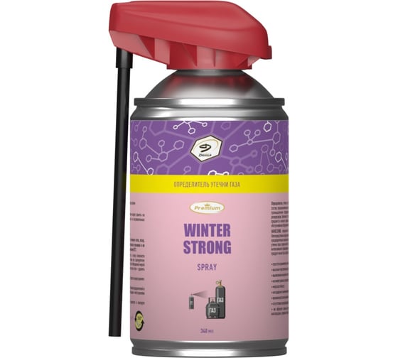 Изображение товара Определитель утечки газа Denzol's «WINTER STRONG» с актуатором, баллон 340 мл DT00051