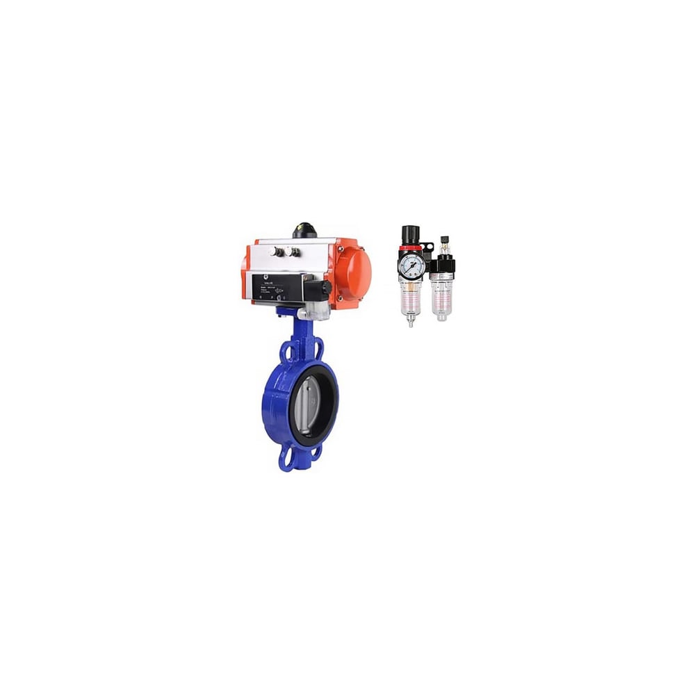 Затвор DN.ru QT450-QT450-EPDM-2W-Fb-H Ду125 Ру16 LUG пн.привод, пн.распределитель, БПВ D050-52834