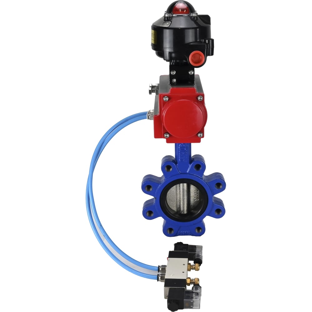 Затвор DN.ru QT450-QT450-NBR-2W-Fb-H Ду125 Ру16 LUG пн.привод, пн.распределитель, БКВ D050-50637
