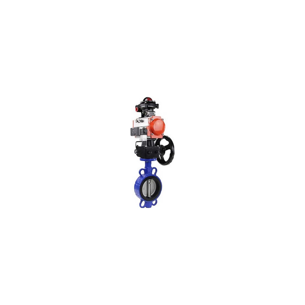 Затвор DN.ru QT450-QT450-NBR-2W-Fb-H Ду125 Ру16 LUG пневмопривод, БКВ, дублер D050-50223