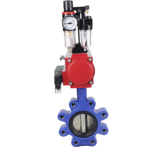 Изображение товара Затвор DN.ru QT450-QT450-NBR-2W-Fb-H Ду125 Ру16 LUG пн.привод, пн.распределитель, БПВ D050-50490