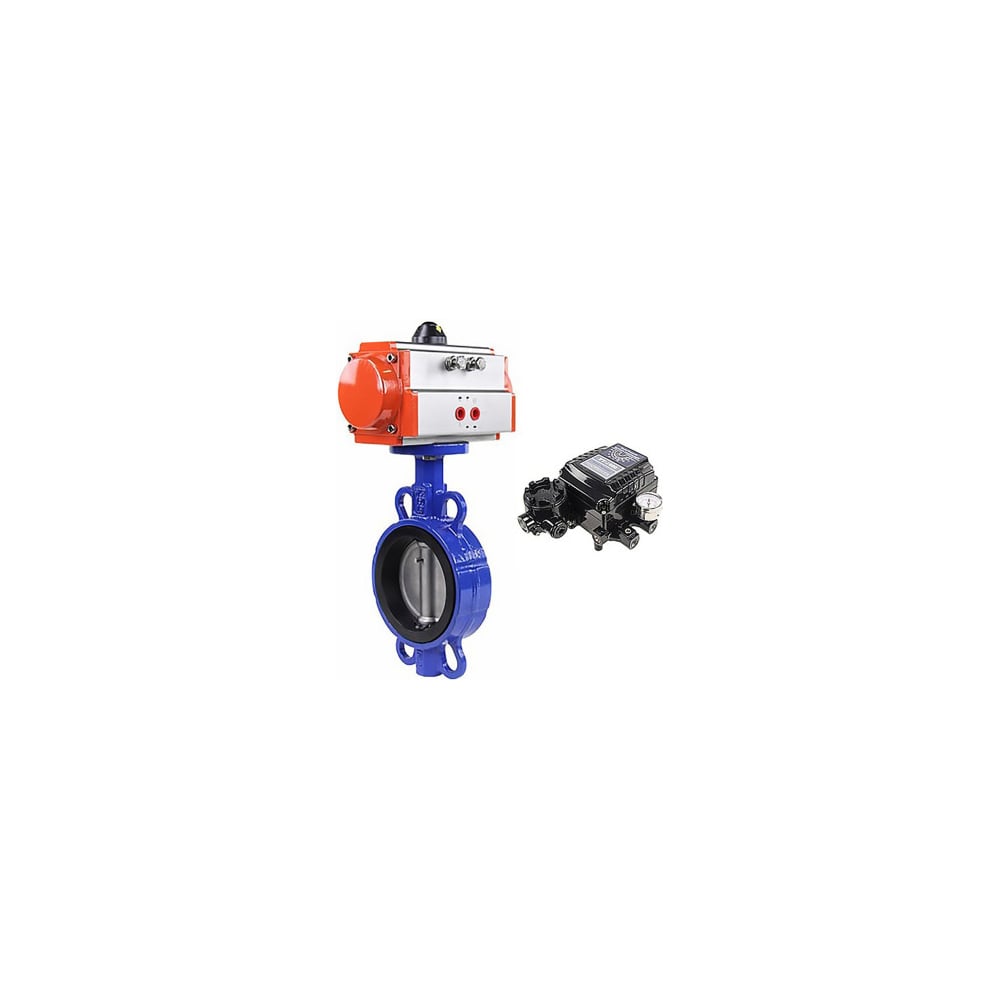 Затвор DN.ru QT450-QT450-NBR-2W-Fb-H Ду150 Ру16 LUG пневмопривод, позиционер D050-52733