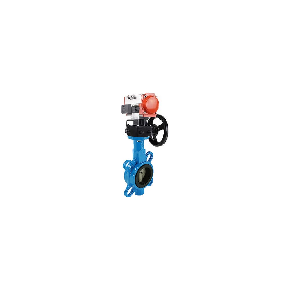 Затвор DN.ru 304-304-VITON-2W-Fb-H Ду125 Ру16 пневмопривод, дублёр, пневмораспред. D050-48056