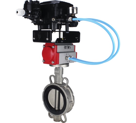 Изображение товара Затвор DN.ru 304-304-VITON-2W-Fb-H Ду250 Ру16 пневмопривод, позиционер без обратной связи D050-46915