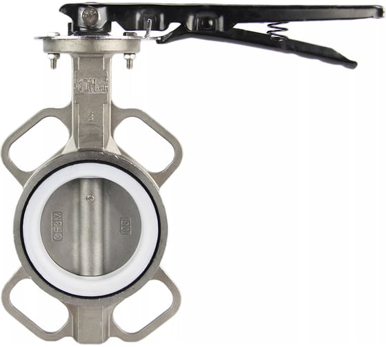 Изображение товара Дисковый поворотный затвор DN.ru 304-304-PTFE-2W-Fb-H Ду125 Ру16 с рукояткой D050-46253