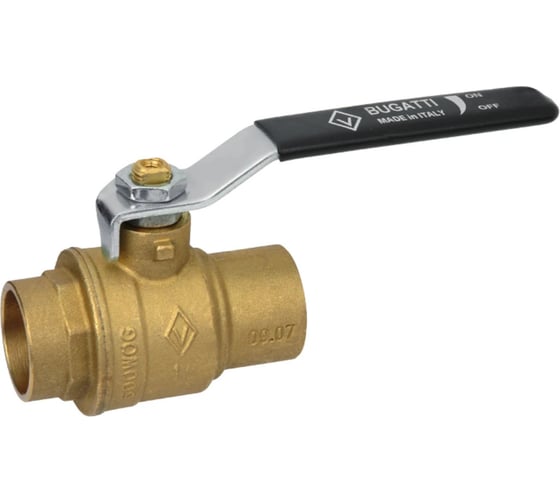 Изображение товара Kран шаровой Bugatti под пайку, ф22 DN20 PN40 арт.216 02160025