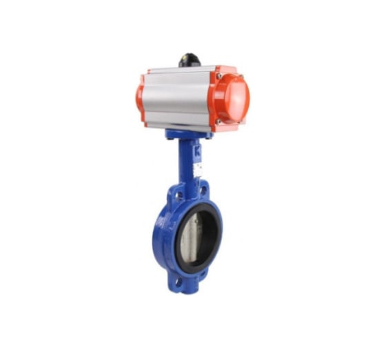 Изображение товара Затвор дисковый DN.ru 304-304-VITON-2W-Fb-H Ду150 Ру16 пневмопривод, БКВ D050-47113