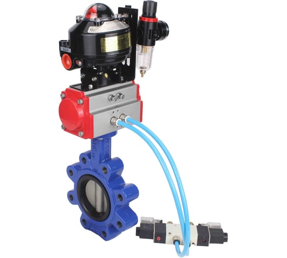 Изображение товара Затвор DN.ru QT450-304-EPDM-2W-Fb-H Ду50 Ру16 LUG пн.привод, пн.распред., БПВ, БКВ D050-51683