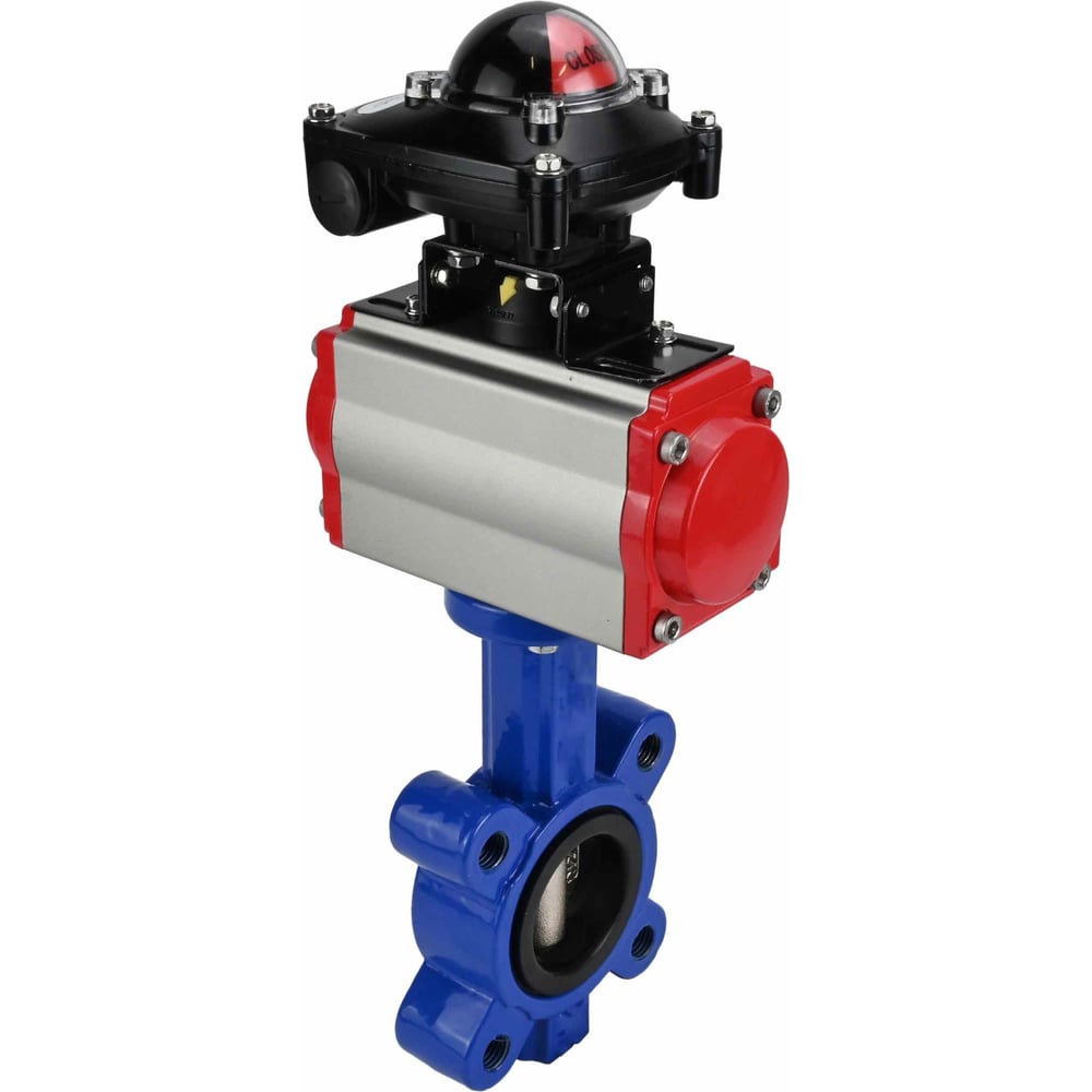 Затвор DN.ru QT450-304-EPDM-2W-Fb-H Ду50 Ру16 LUG пневмопривод, БКВ D050-51938