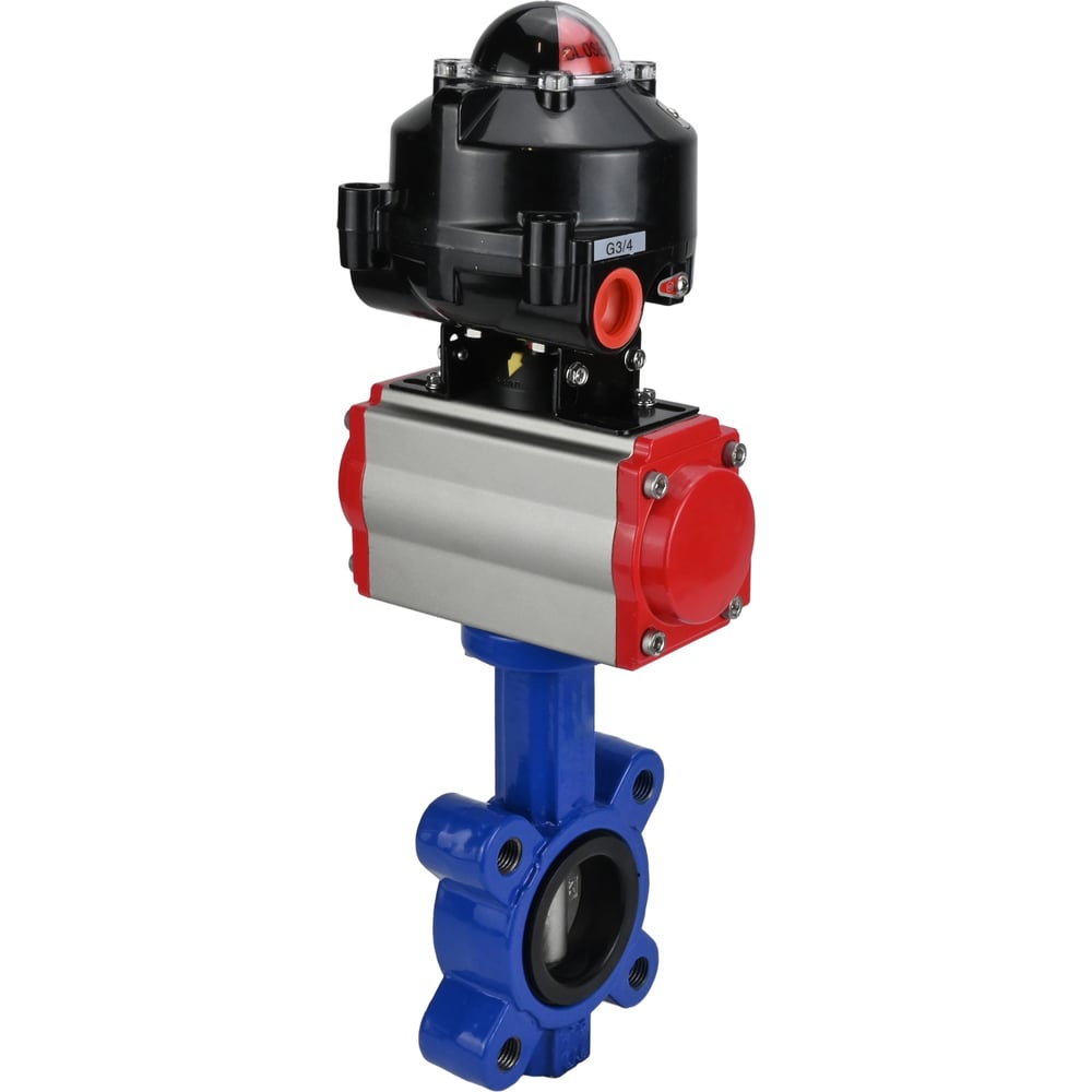 Затвор DN.ru QT450-304-EPDM-2W-Fb-H Ду50 Ру16 LUG пневмопривод, БКВ D050-51914
