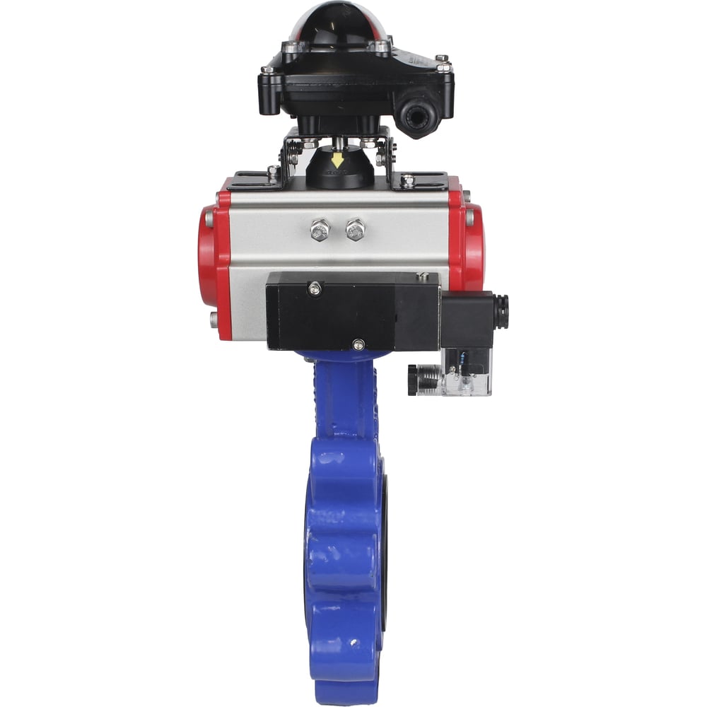 Изображение товара Затвор DN.ru QT450-304-NBR-2W-Fb-H Ду50 Ру16 пневмопривод дисковый