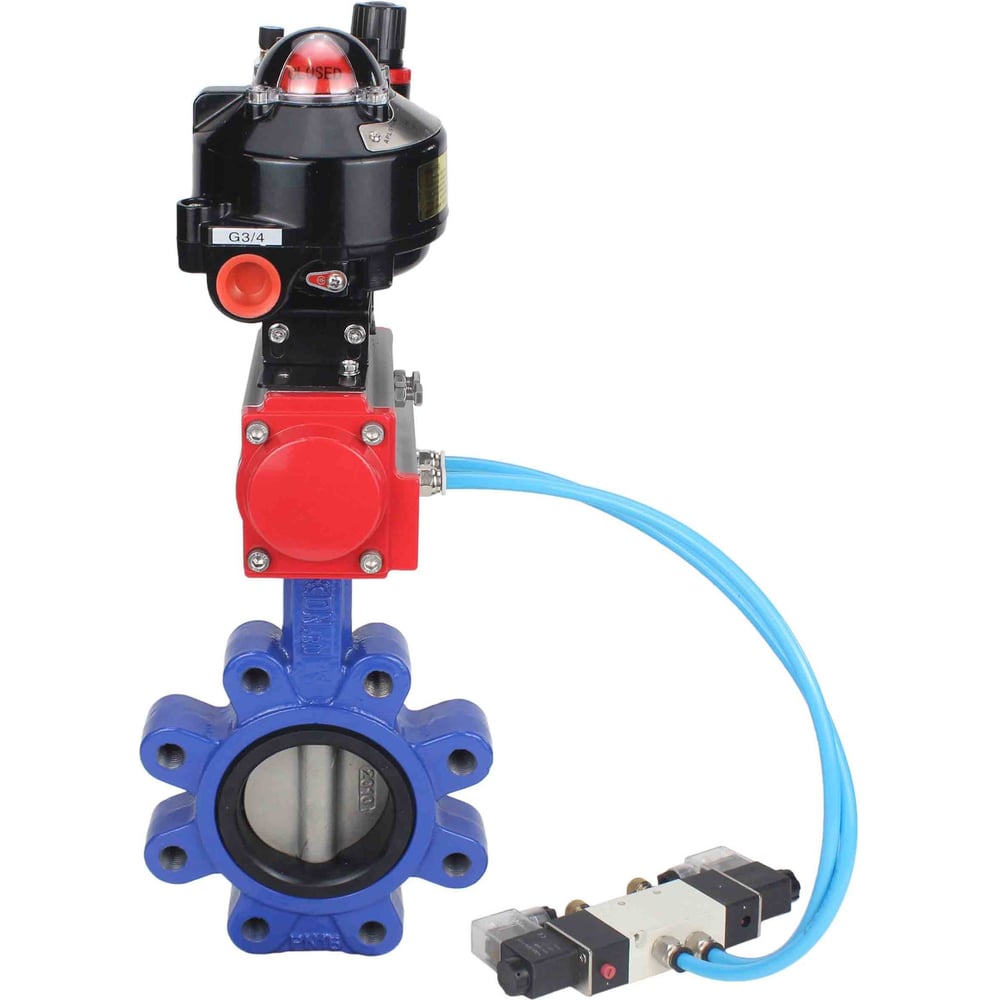 Затвор DN.ru QT450-QT450-EPDM-2W-Fb-H Ду125 Ру16 LUG пн.привод, пн.распред., БПВ, БКВ D050-51648