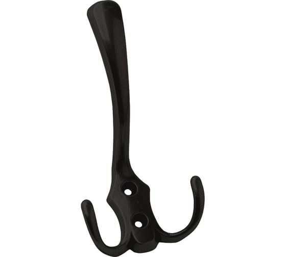 Изображение товара Крючок мебельный трехрожковый Kerron матовый черный KR-0050-BL