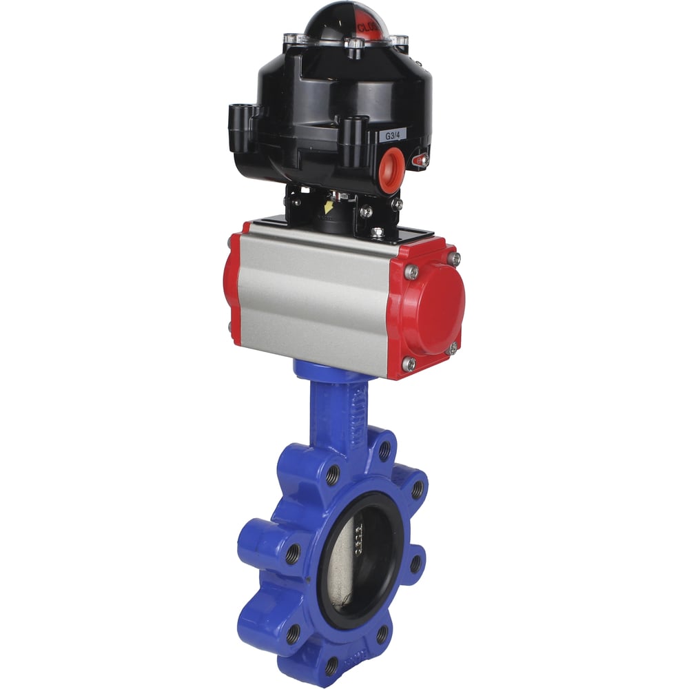 Затвор DN.ru QT450-QT450-NBR-2W-Fb-H Ду50 Ру16 LUG пн.привод, пн.распределитель, БКВ D050-52361