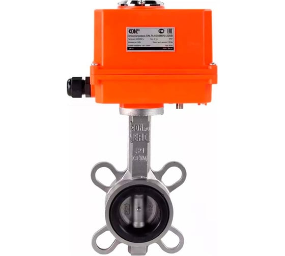 Изображение товара Дисковый затвор DN.ru 304-304-Viton-2W-Fb-H Ду50 Ру16 электропривод QT-003 MINI 220В D050-46288