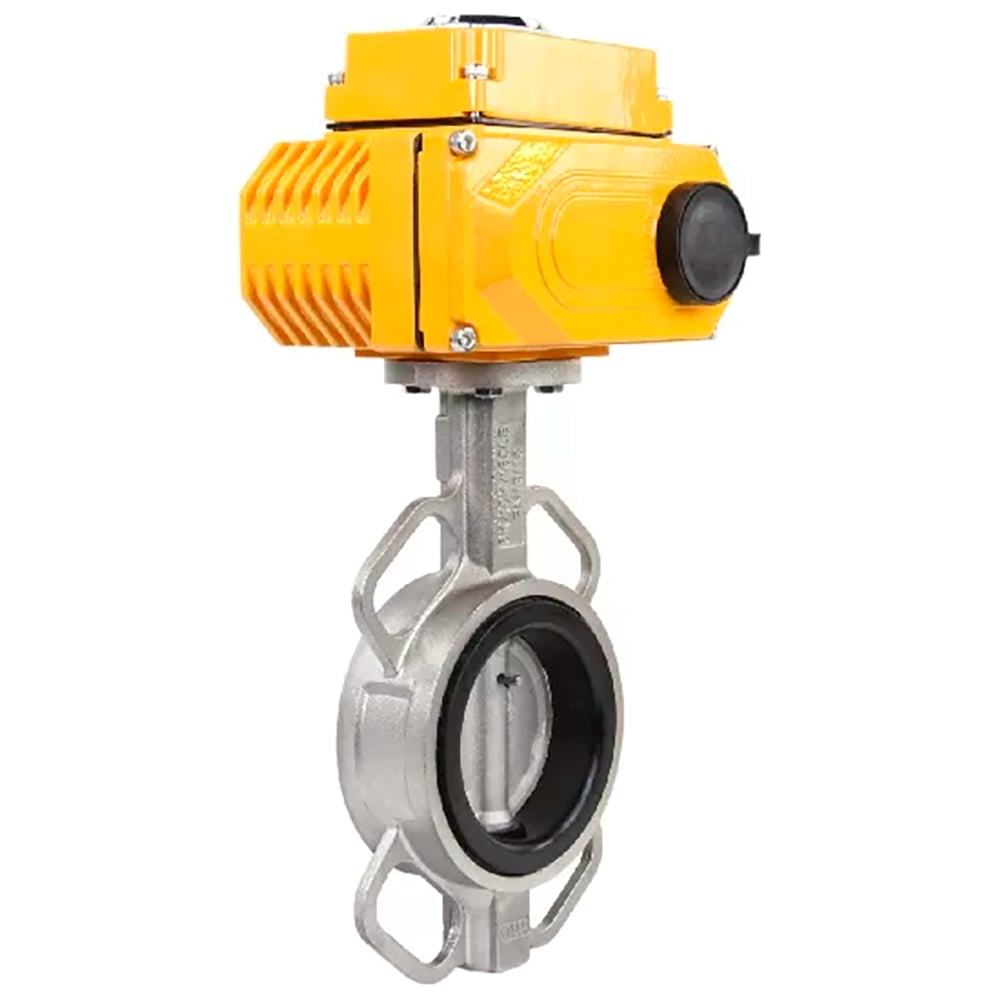 Изображение товара Дисковый затвор DN.ru 304-304-Viton-2W-Fb-H Ду65 Ру16 электропривод 220В