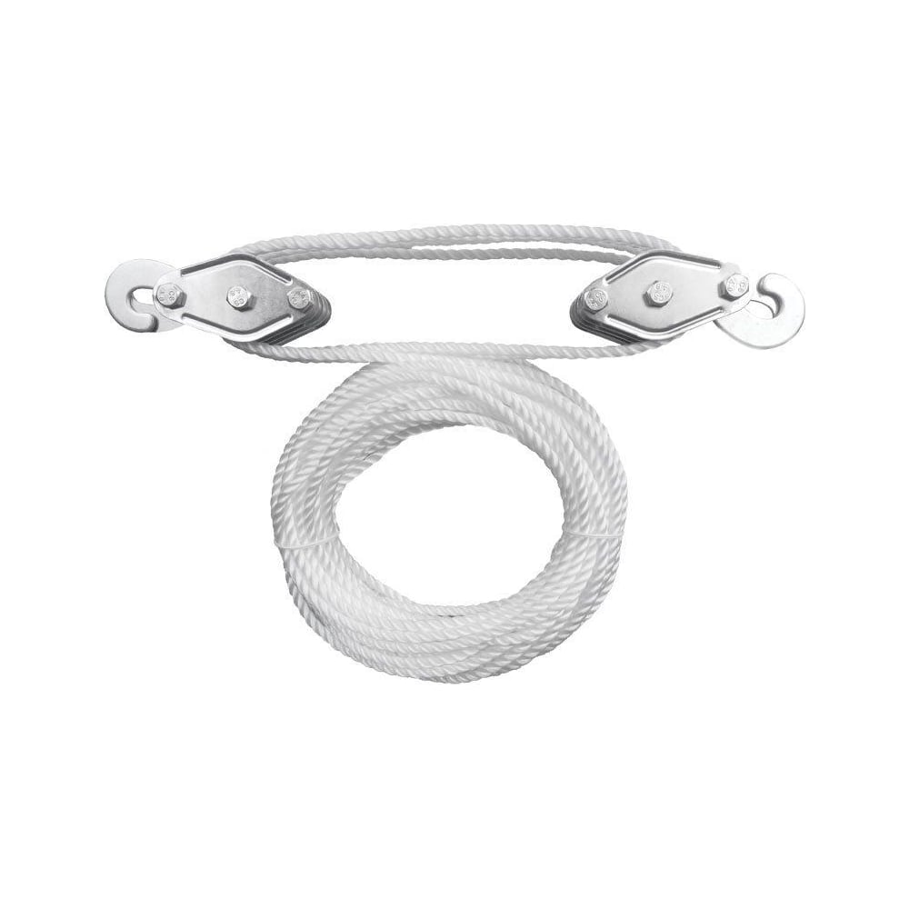 Изображение товара Полиспаст 2-блочный с канатом 20м, грузоподъемность 200 кг TOR 1005956