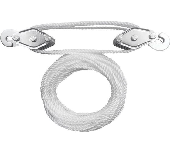 Изображение товара Полиспаст 2-блочный с канатом (20 м; 200 кг) TOR 1005956