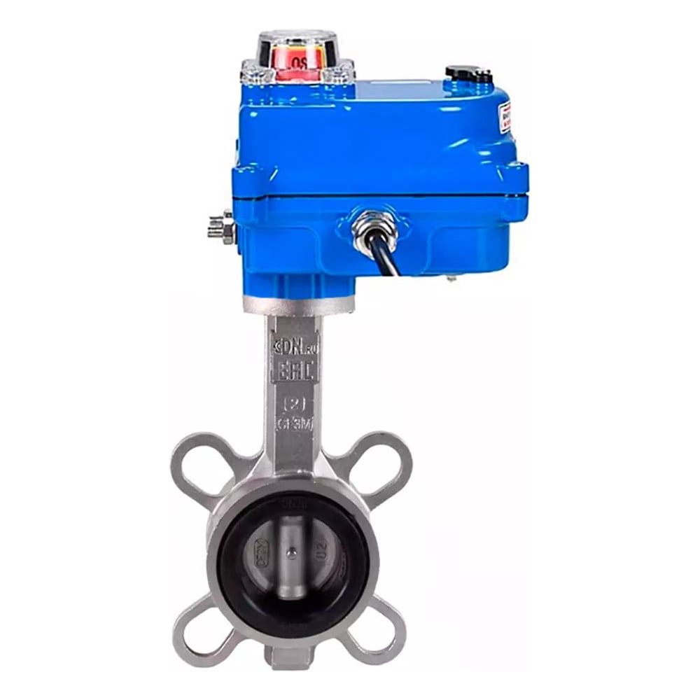 Изображение товара Дисковый затвор DN.ru 304-304-Viton-2W-Fb-H Ду50 Ру16 электропривод 220В