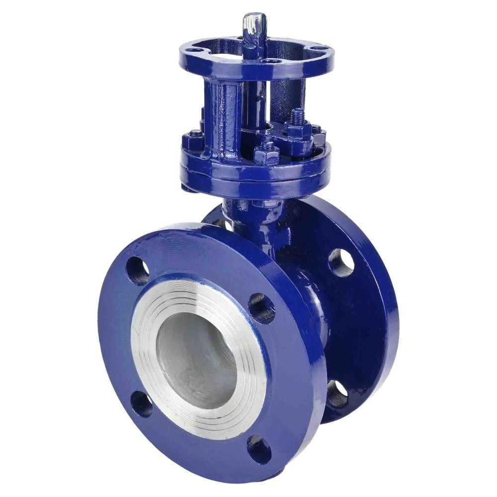 Изображение товара Дисковый поворотный затвор DN.ru WCB-304-M-F-ISO Ду125 Ру25 с тройным эксцентриситетом