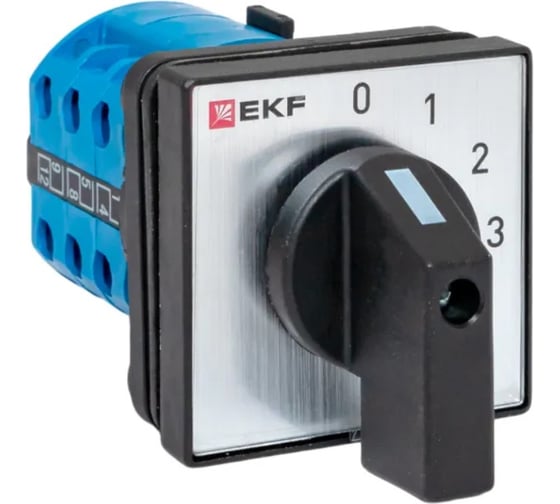 Изображение товара Переключатель кулачковый EKF ПК-1-102 10А 2P «0-1-2-3» IP65 pk-1-102-10-65