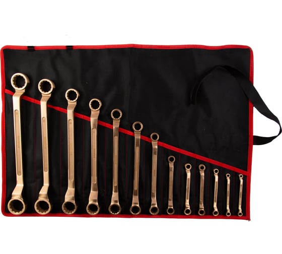 Изображение товара Набор гаечных ключей Спецгаз кольцевых двухсторонних коленчатых КГН -13 3941355