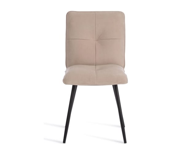 Изображение товара Стул обеденный Tetchair Sweet флок, 46x55x88, бежевый/черный 7 24647