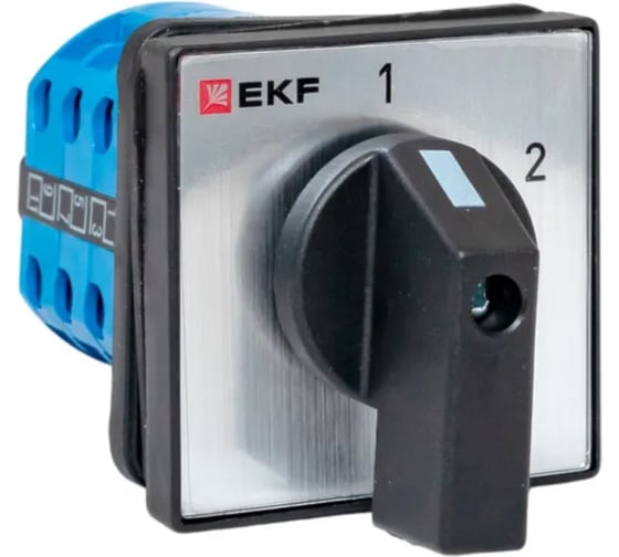 Изображение товара Переключатель кулачковый EKF ПК-1-53 10А 3P «1-2» IP65 pk-1-53-10-65