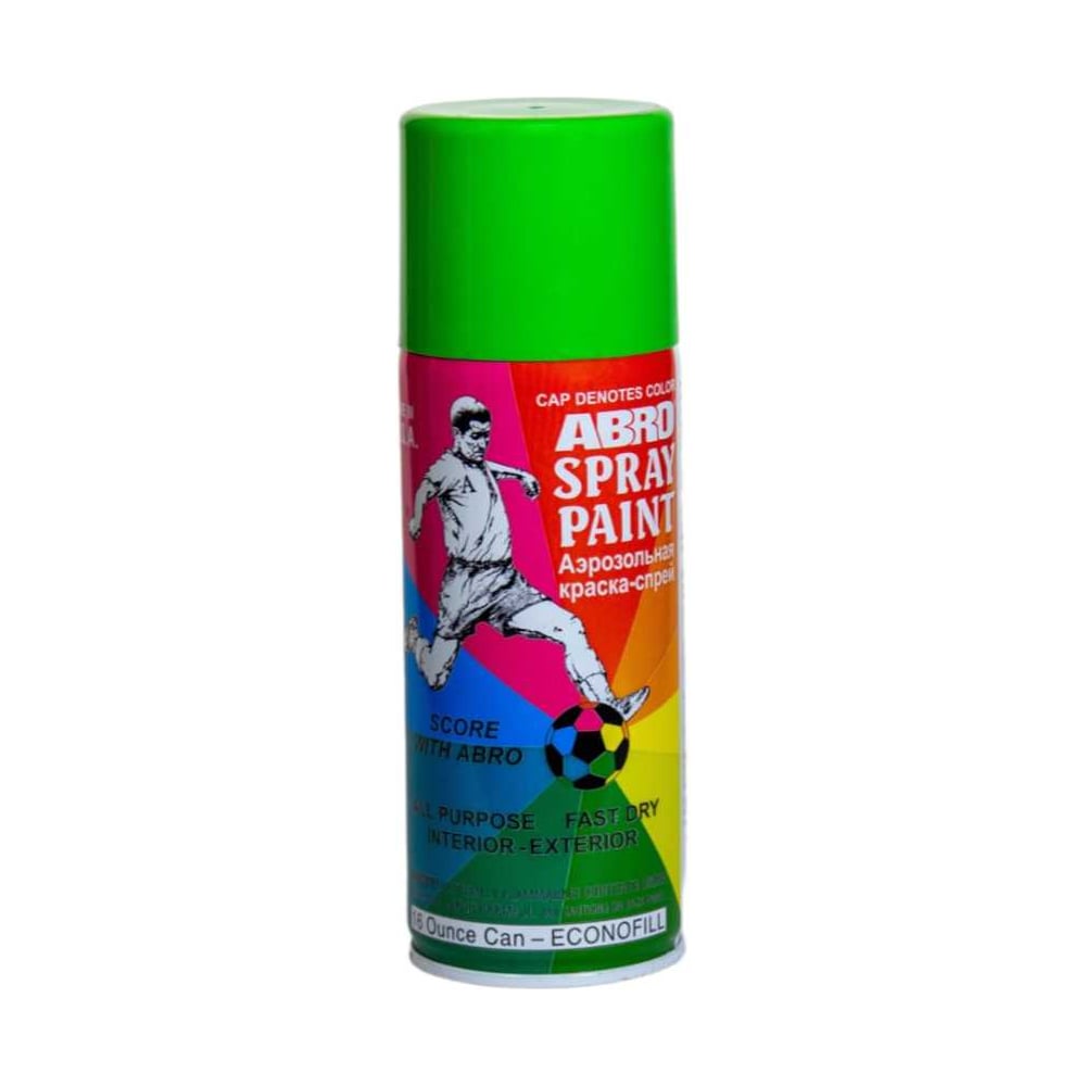 Изображение товара Краска-спрей ABRO акриловая светло-зеленая SP-045 520 мл