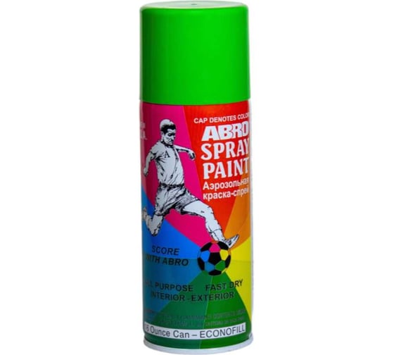 Изображение товара Краска-спрей ABRO акриловая, № 45 светло-зелёная SP-045