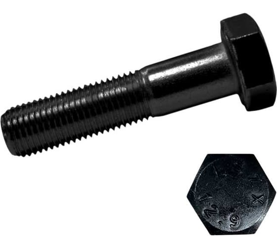 Изображение товара Болт высокопрочный 23 Болта 16x70 мм, DIN933, к.п. 12.9 черный , 2 шт. 1750