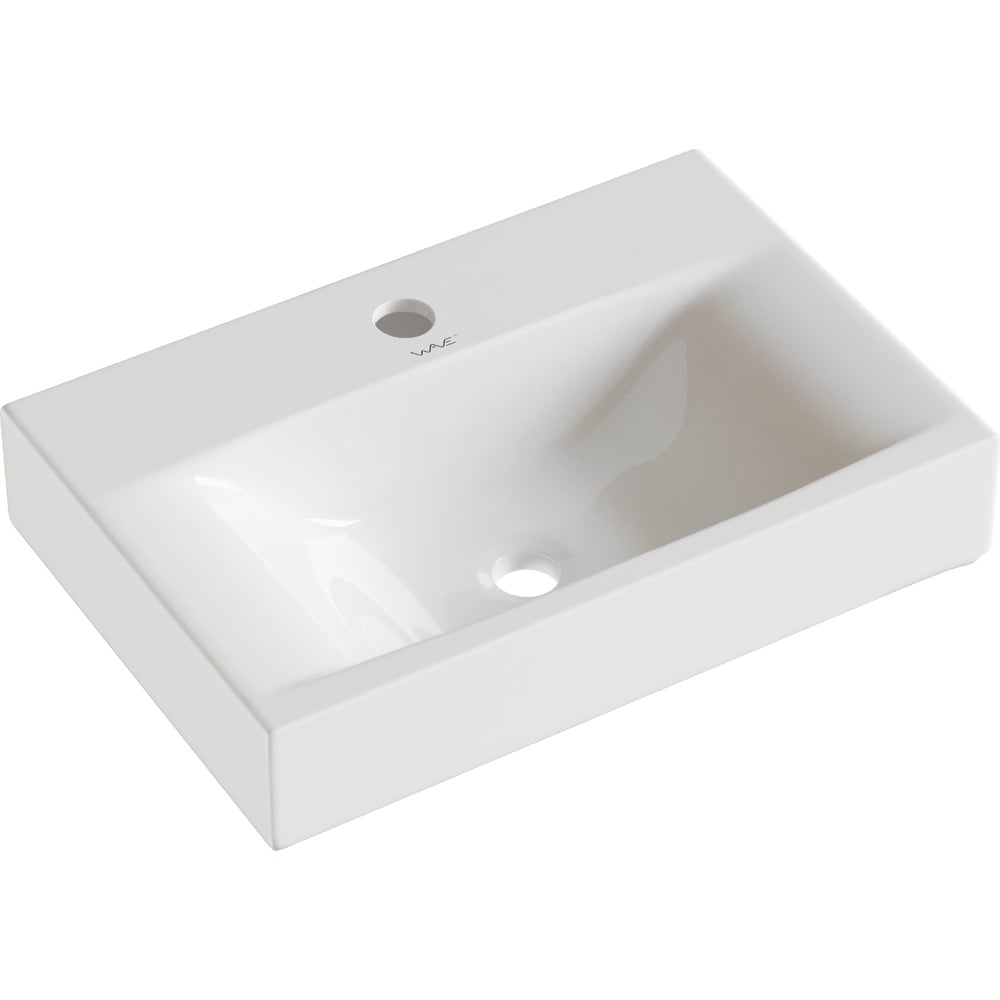 Изображение товара Накладная раковина WAVE Trend 450x300x100, санфарфор, белая, современная