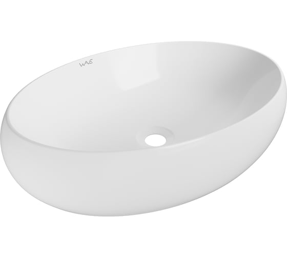Изображение товара Раковина накладная на столешницу WAVE Comfort 600_400_150 ш_г_в без перелива, белый, овал 552546